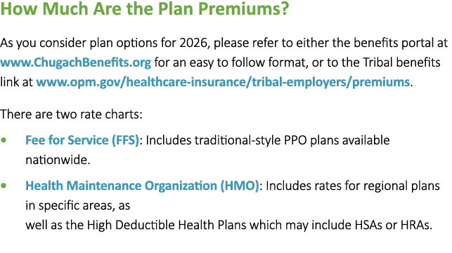 How Much Are the Plan Premiums? As you consider plan options for ﻿2026, please refer to either the benefits portal at...